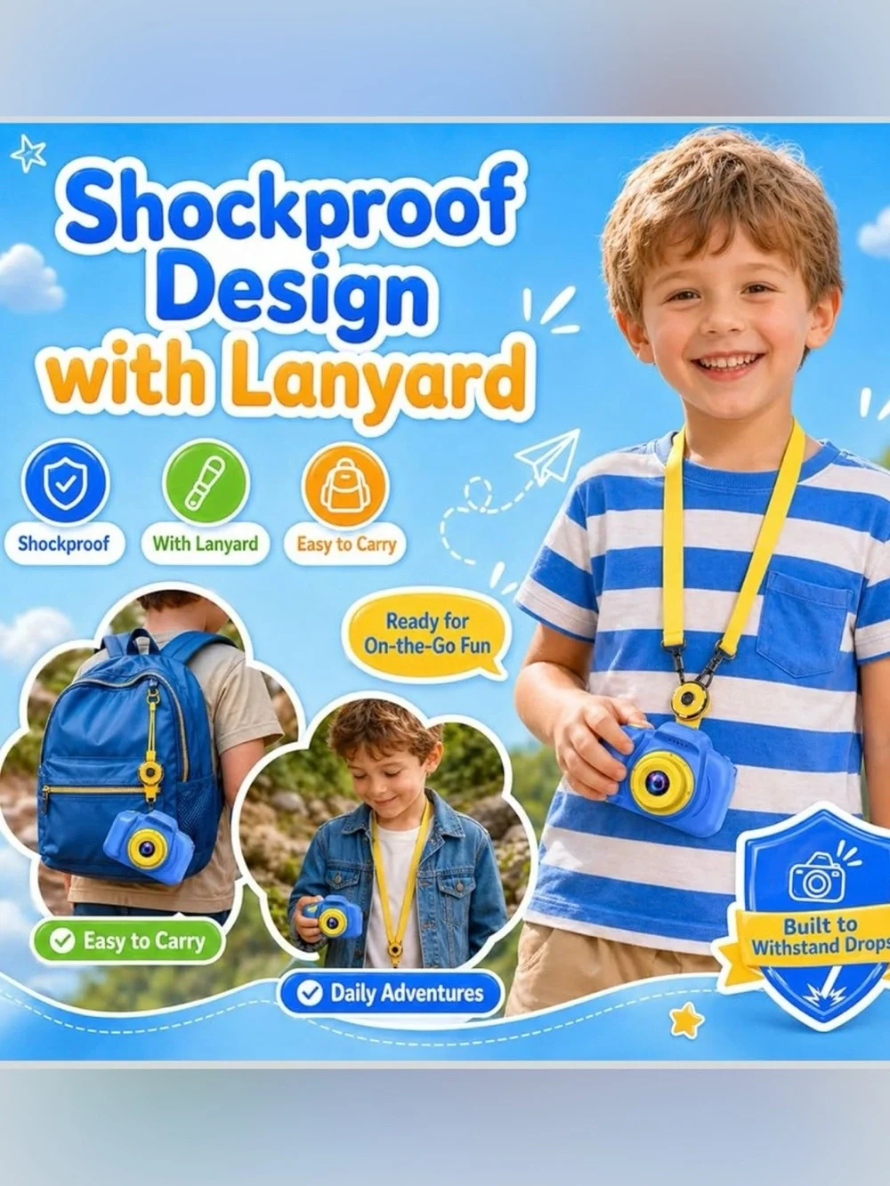 Kids Digital Camera with 32GB SD card